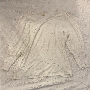 Sparkling White Long Sleeve Women's Top